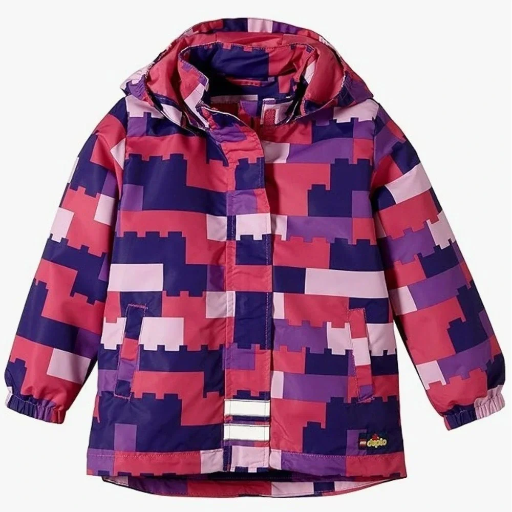 Colorful LEGO Waterproof Spring Jacket Size 18-24M‎ Removeable Hood Reflectors
